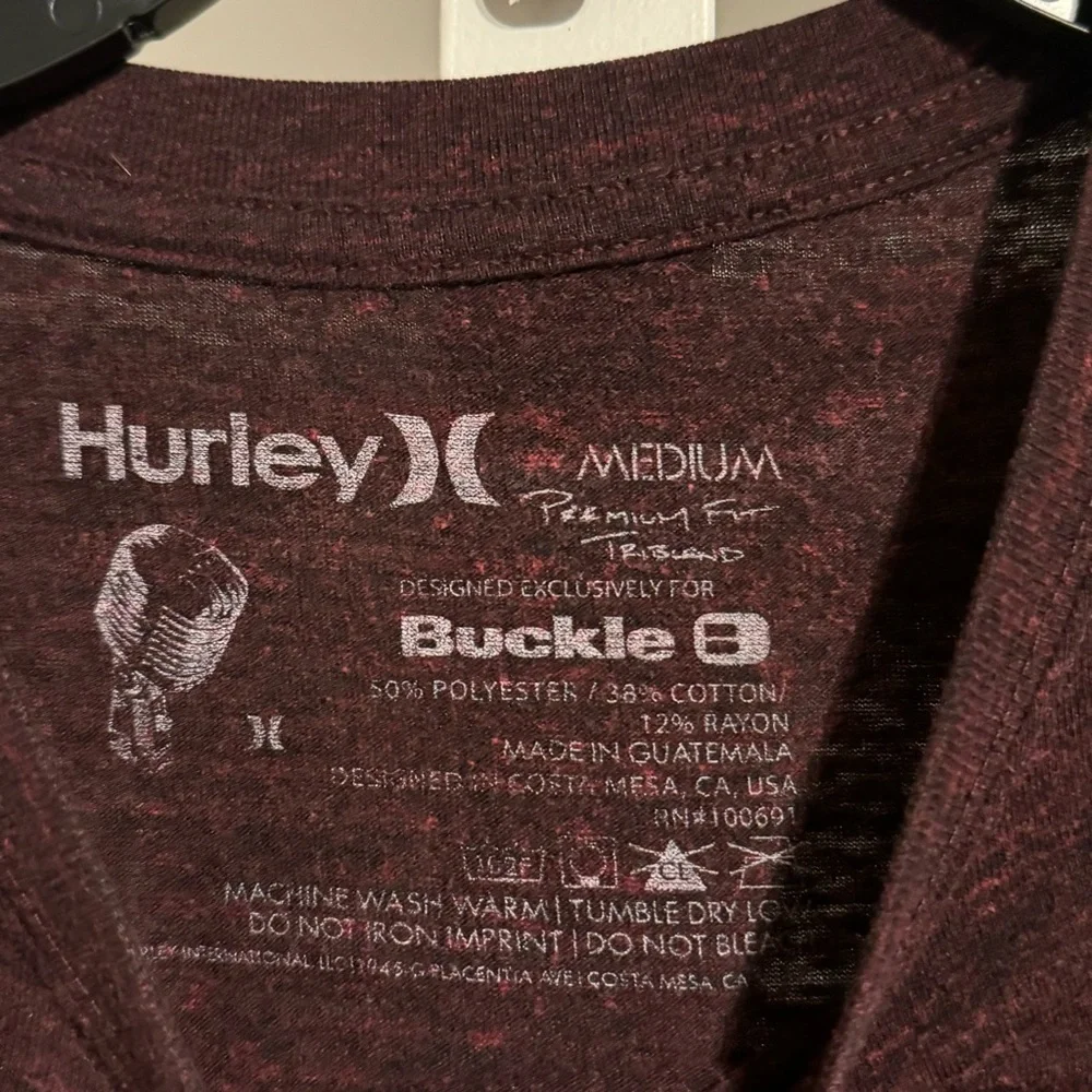 Hurley Men's Burgundy Short Sleeve Tee